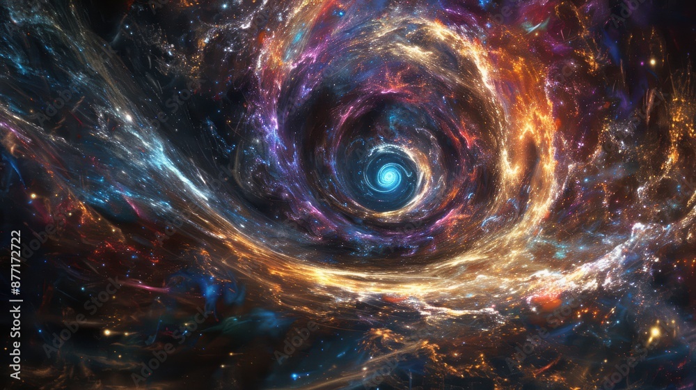 Canvas Prints celestial elegance: mesmerizing event horizon with swirling matter