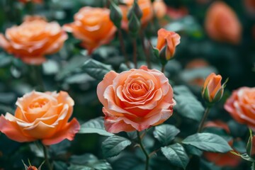 Orange Roses Garden