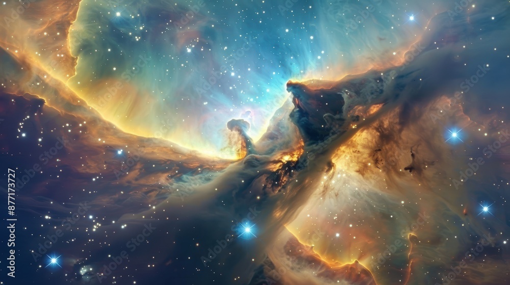 Wall mural spectacular horsehead nebula in orion - deep space exploration and astronomy concept