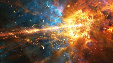 Cosmic Birth: Captivating Depiction of the Immediate Aftermath of the Big Bang