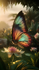 From Cocoon to Canvas A Butterfly's Transformation into Living Art