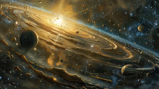 Solar System's Enigmatic Halo: A Stunning Illustration of the Oort Cloud