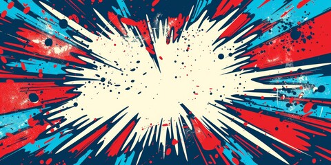 Dynamic Comic Book Style Explosive Artwork