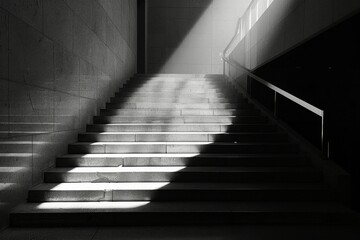 Fototapeta premium Staircase in Light and Shadow