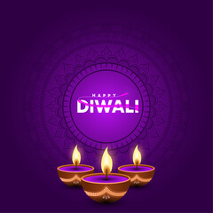 Happy Diwali, Festival of lights ,Vector illustration and Beautiful greeting card for celebration of shubh deepawali,diwali holiday background Paper Graphic of Indian Rangoli,social media post design