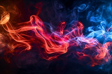 Obraz premium Abstract swirling colorful smoke