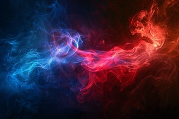 Obraz premium Abstract fiery vs icy energy clash