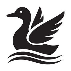 Duck Silhouette Vector Illustration