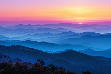 Naklejka premium Stunning Mountain Sunrise