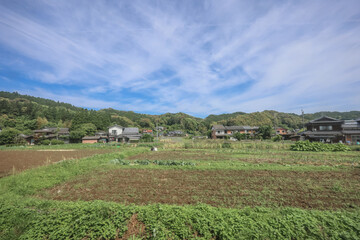 Fototapeta premium Kyushu Landscape of Japan, View from Railways Trains May 13 2024