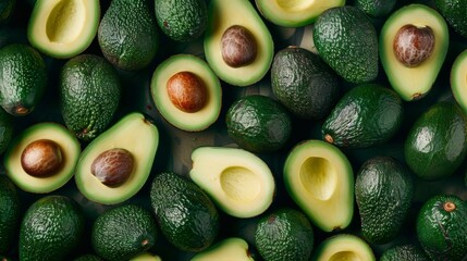 Flat Lay Photo of Avocado Slices in Full Frame