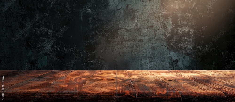 Fototapete table set against a dark background with ample copy space image