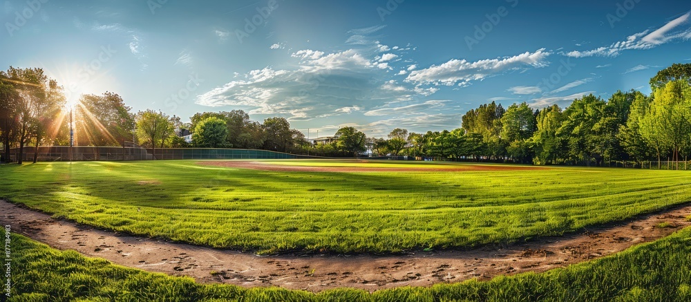 Poster park with a baseball field perfect for games and events with a vast open area ideal for recreation a