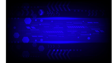 blue stripe lines circuit with shine light hi tech technology abstract background