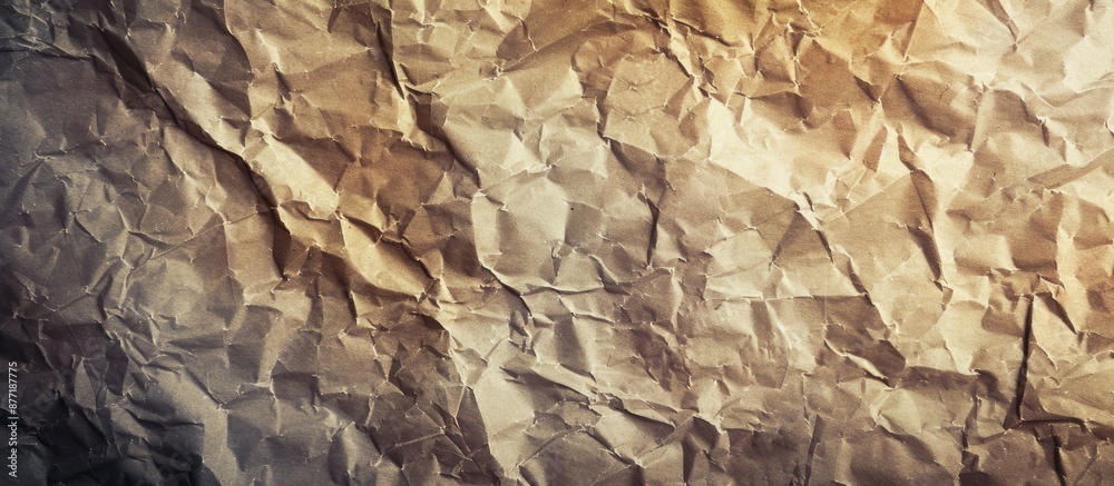 Aufkleber Vintage crumpled paper with a distressed look for a background with copy space image