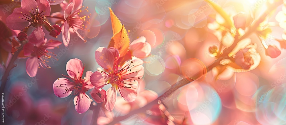 Poster A vibrant spring themed image with ample copy space