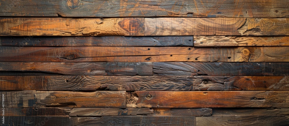 Leinwandbilder vintage wooden wall plank with a natural pattern ideal for design projects due to its old charm as a