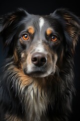 Fototapeta premium Portrait of a beautiful dog, confident dog, generative IA