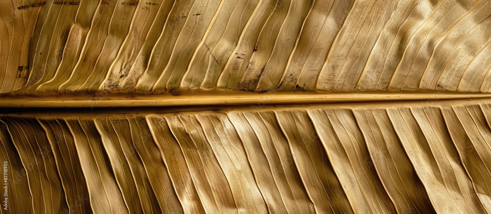 Leinwandbilder texture of a dried banana leaf for use as a background with copy space image