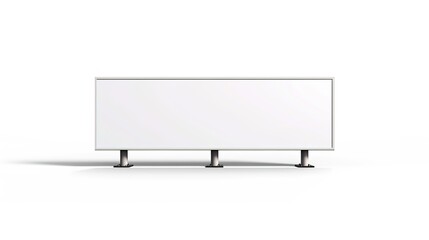 Obraz premium Long Billboard Mockup Isolated on White Background