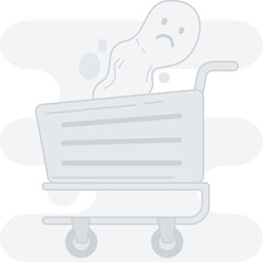Empty cart illustration, perfect for user interface projects