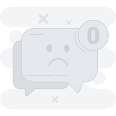 Empty comment illustration, perfect for user interface projects