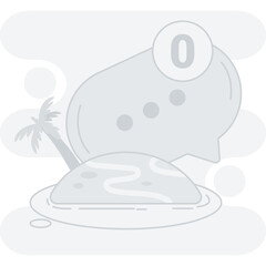 Empty comment illustration, perfect for user interface projects