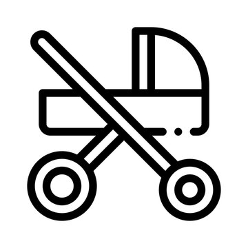 recommend clip art: stroller line icon