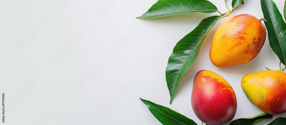 Aufkleber Mango displayed on a plain white backdrop with ample copy space image