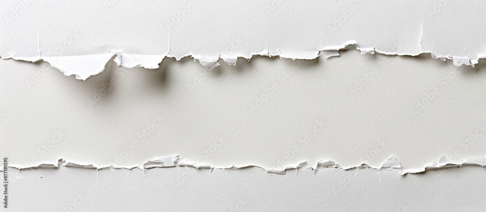 Poster a mark or sign on a torn white paper with copy space image