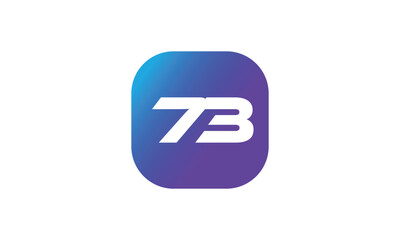 73 Square Logo Number Modern Blue Purple Icon