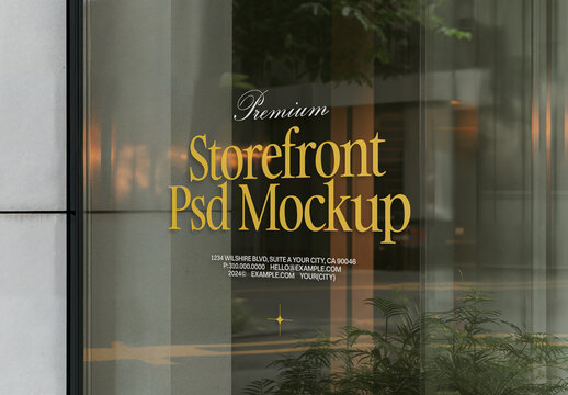Bistro Storefront Window Mockup