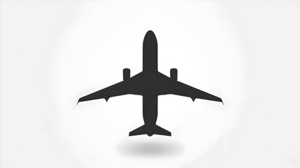 Minimalist Airplane Icon Representing Simplified Travel and Aviation Concept