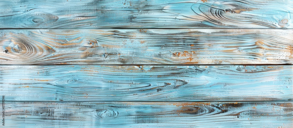 Aufkleber wooden board background in light blue with a textured surface for a copy space image