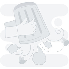 Empty trash illustration, perfect for user interface projects