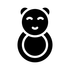 teething ring glyph icon