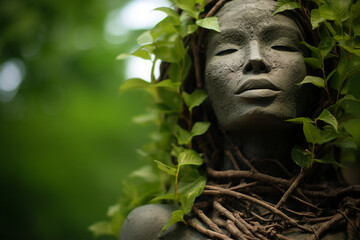 Obraz premium Generative AI picture Abstract modern art sculpture futuristic stylish design