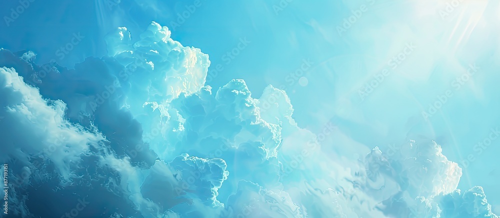 Poster abstract background with a cloudy blue sky providing ample copy space image