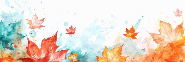 Watercolor Autumn Leaves