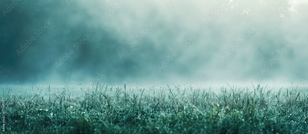 Poster blurry outdoor background with mist suitable for a copy space image