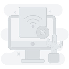 No internet connection illustration, perfect for user interface projects