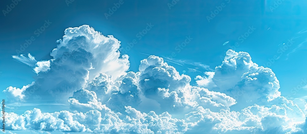 Aufkleber a panoramic view of a vast blue sky with billowing clouds ideal for copy space image