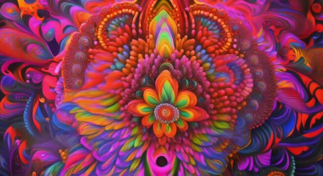psychedelic trippy abstract colorful background