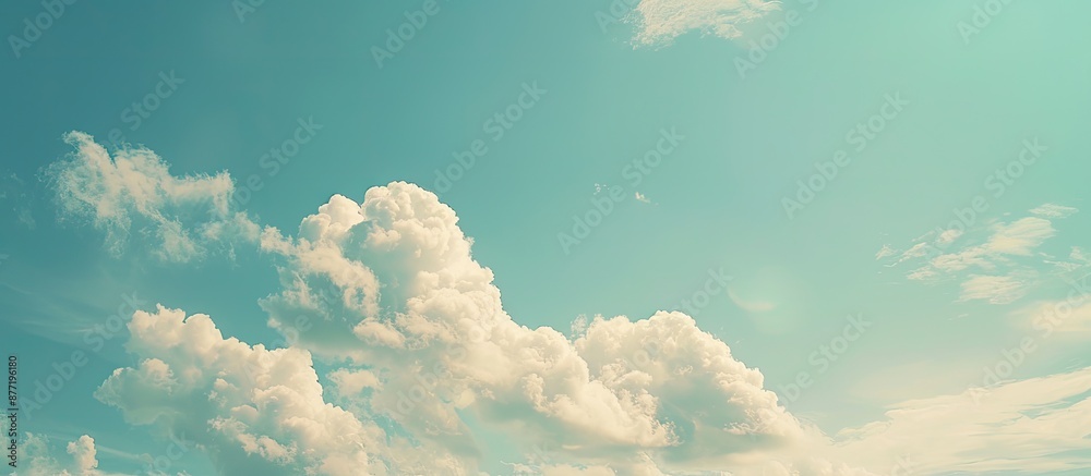 Poster Sky with clouds creating a serene atmosphere suitable as copy space image
