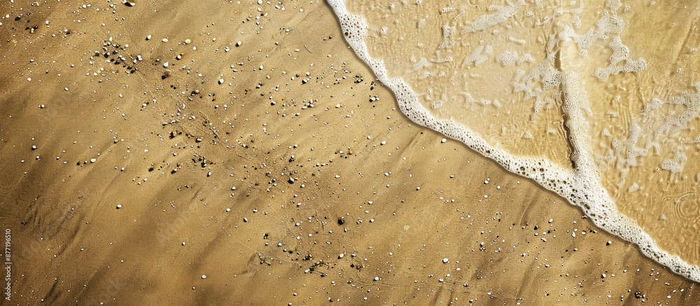 Aufkleber Textures of a sandy beach with open space for inserting images. with copy space image. Place for adding text or design