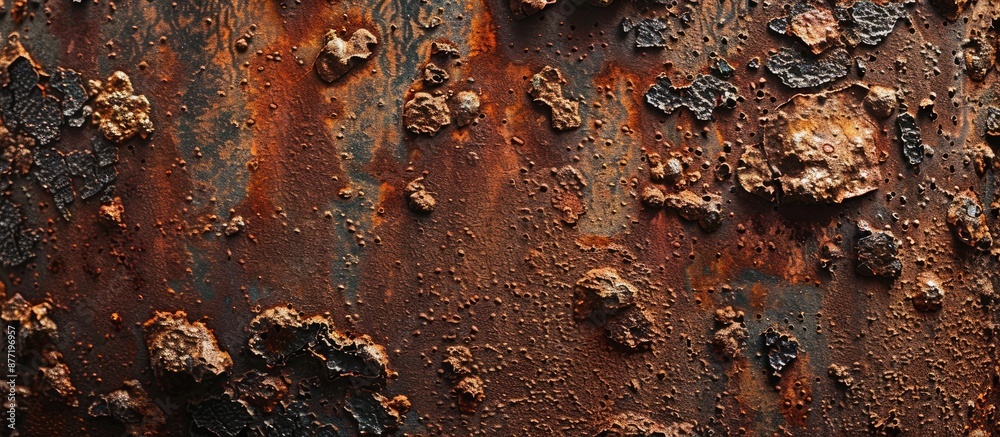 Poster Close up of a rusty background with texture in the image. with copy space image. Place for adding text or design