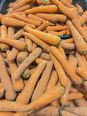 Title: Fresh Organic Carrots at Farmers Market