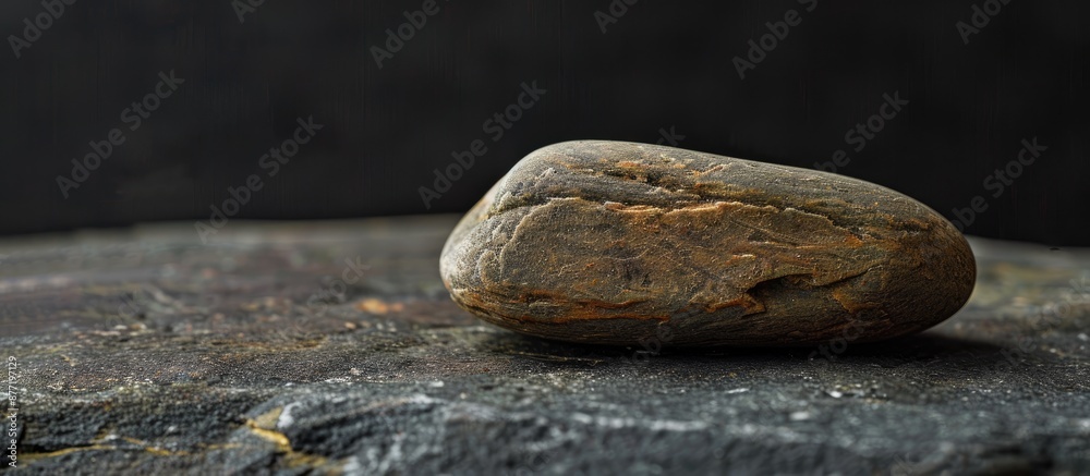 Poster abstract stone on black backdrop with copy space image