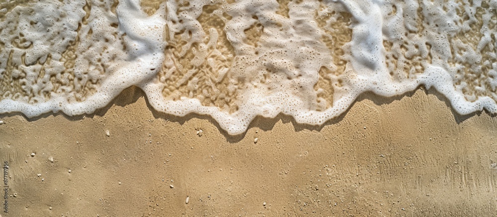 Leinwandbilder top view of a sandy beach creating a textured backdrop suitable for incorporating a copy space image
