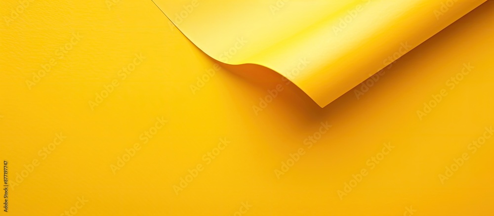Poster Sleek yellow paper with a spotless surface offering a blank copy space image for adding text in advertisements or art